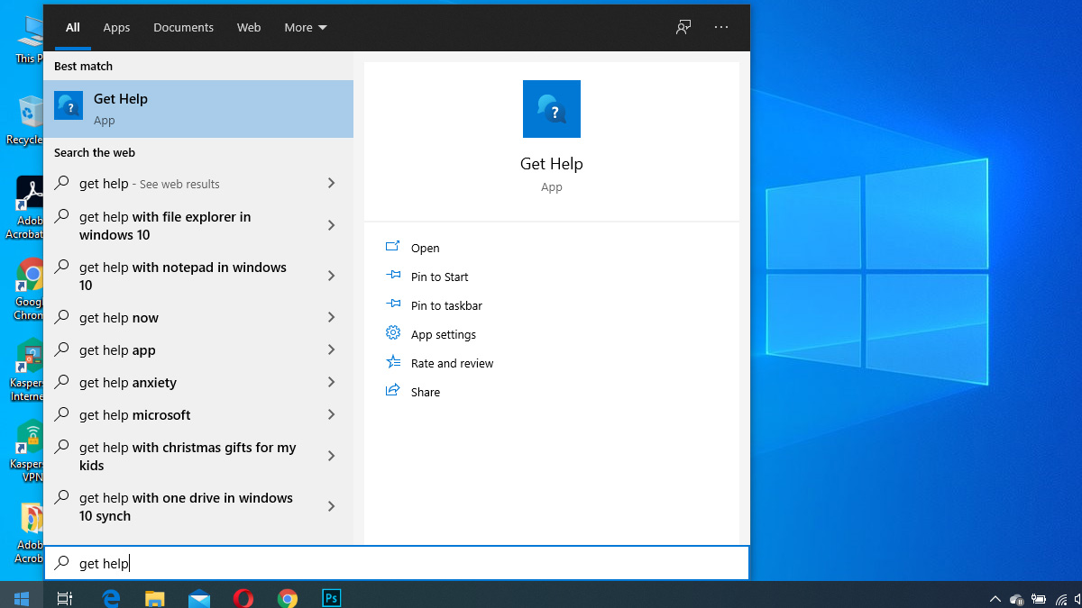 How to get help in windows 10