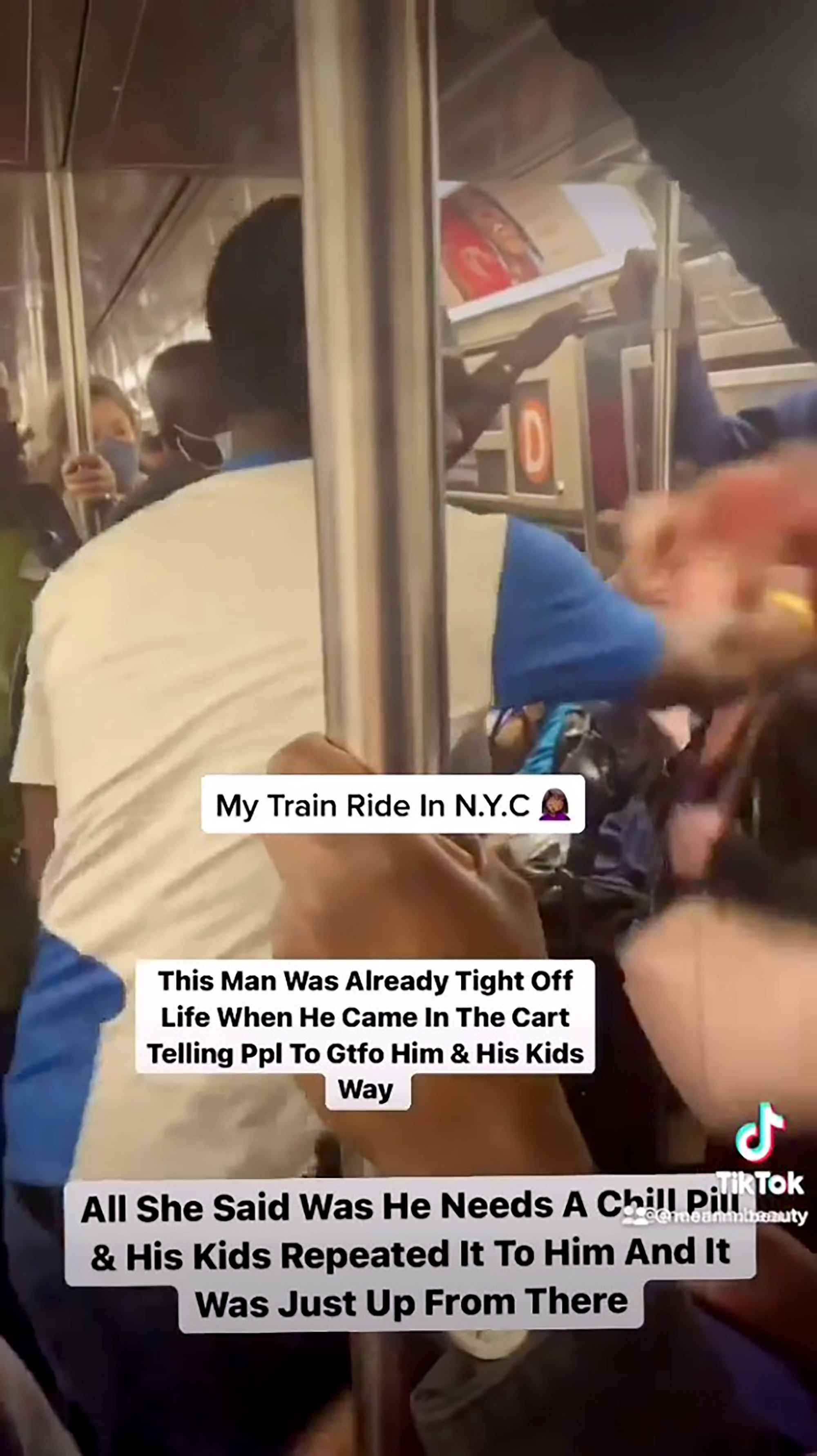 One passenger captured the assault initially on TikTok.