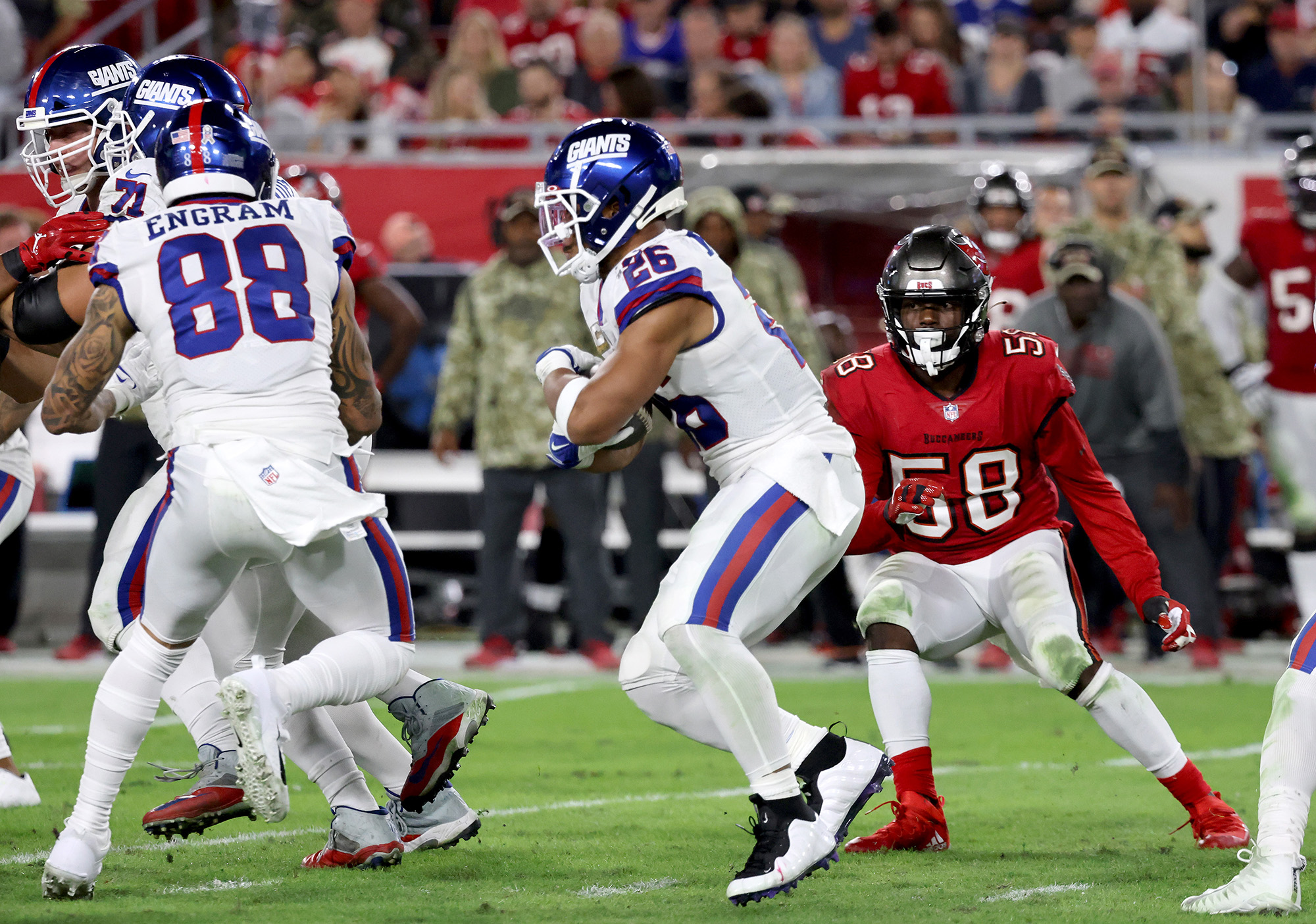 Devontae Booker barely sees self-discipline for Giants in Saquon Barkley’s return