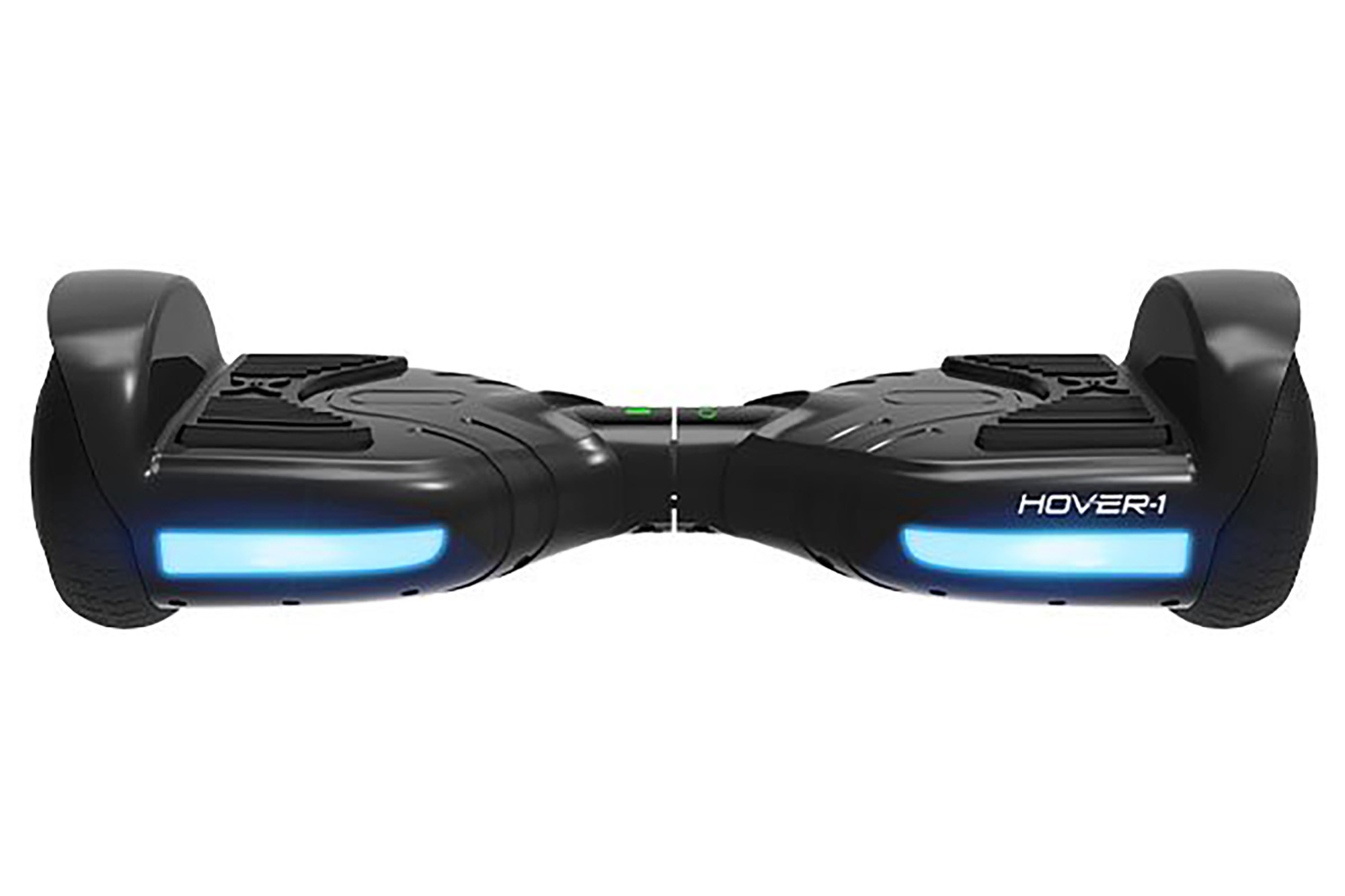 A hover board with blue lights