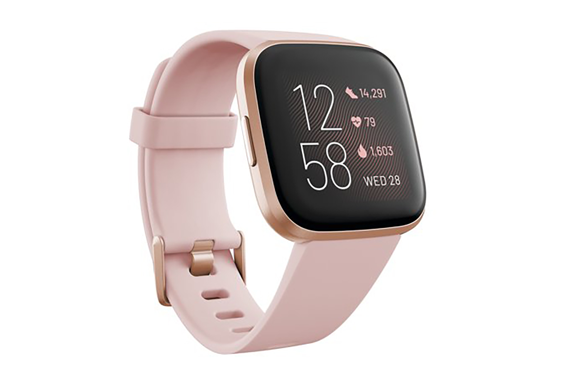 A pink FitBit