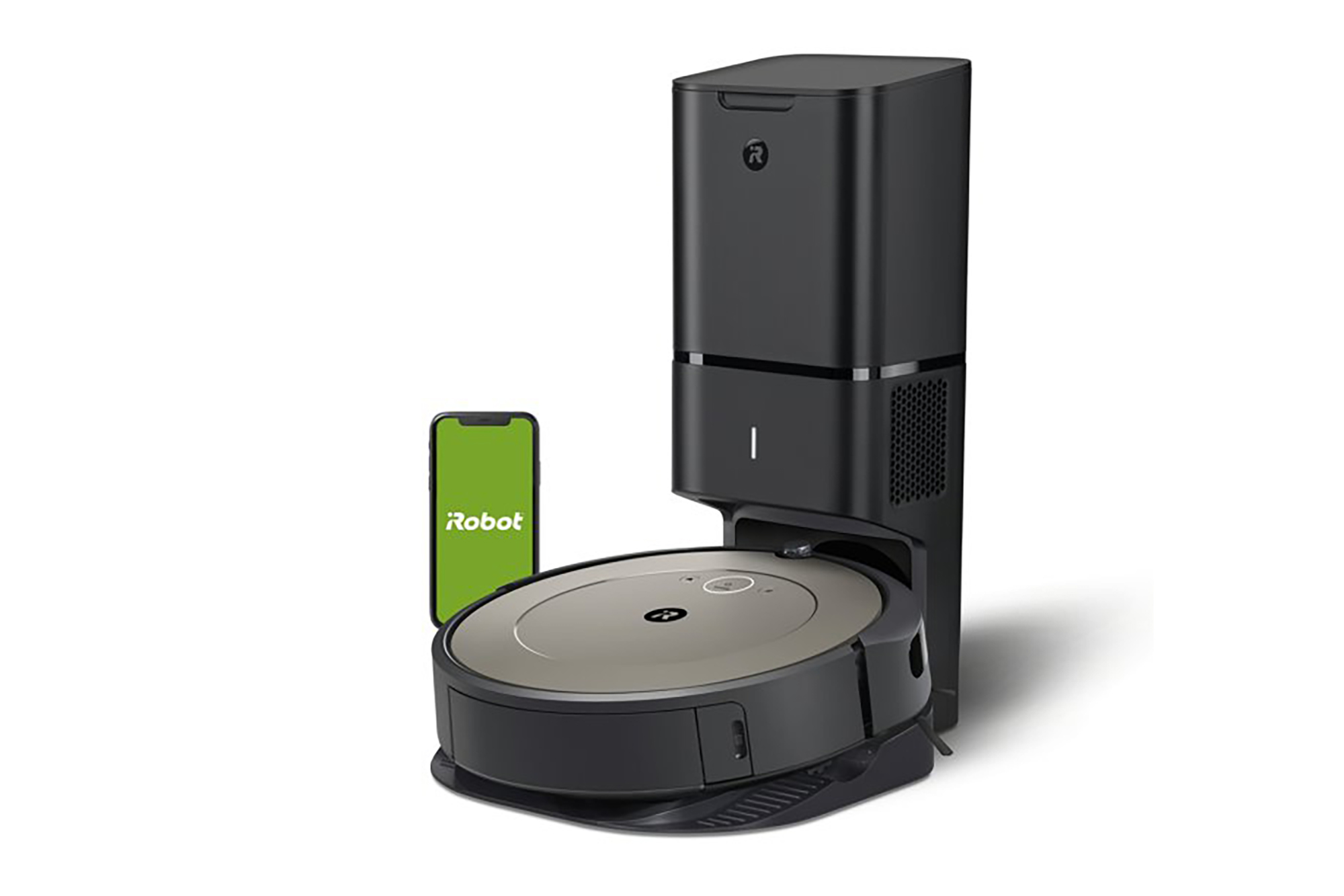 a black and gray robot vacuum 