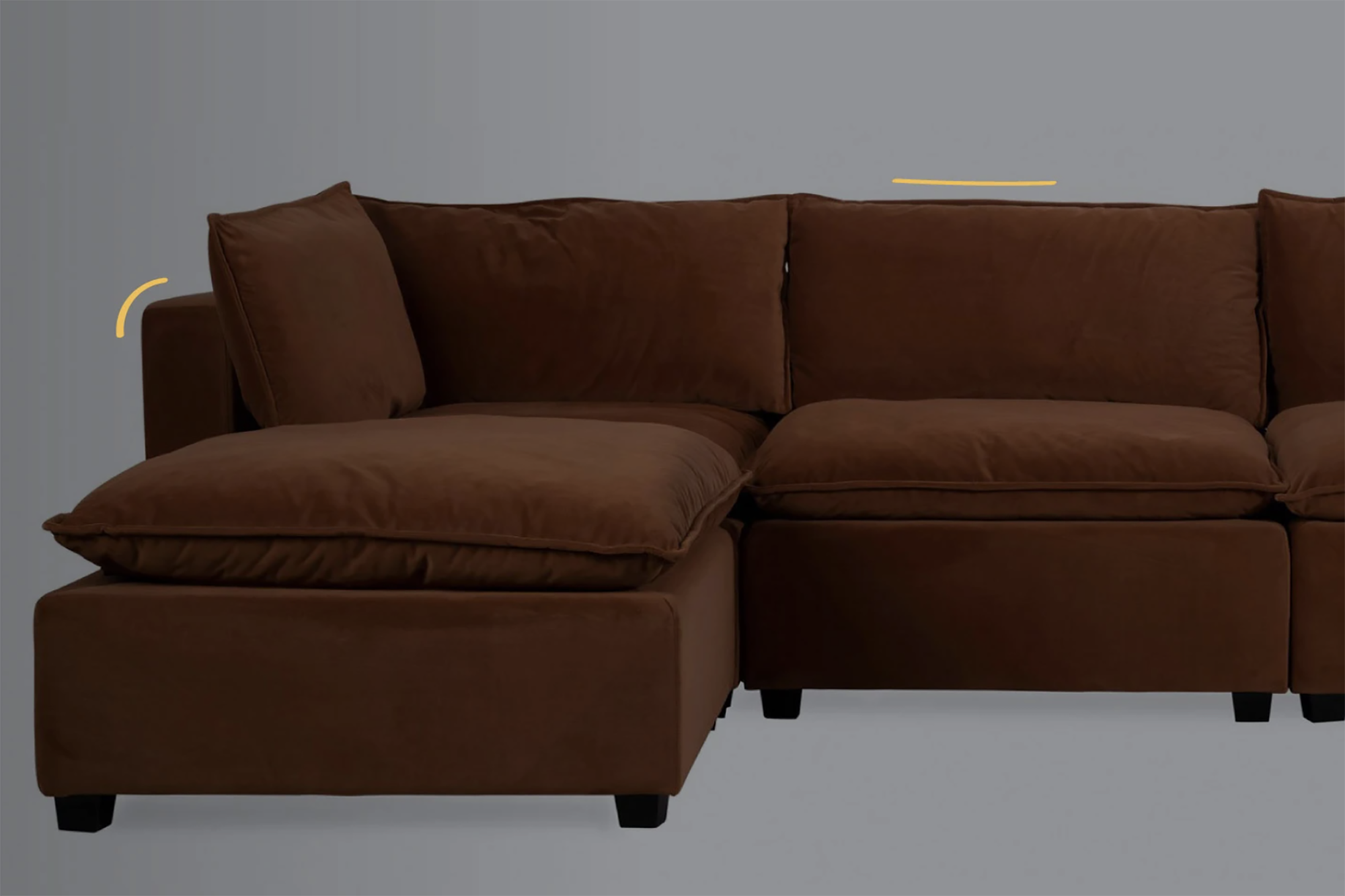 A brown couch 