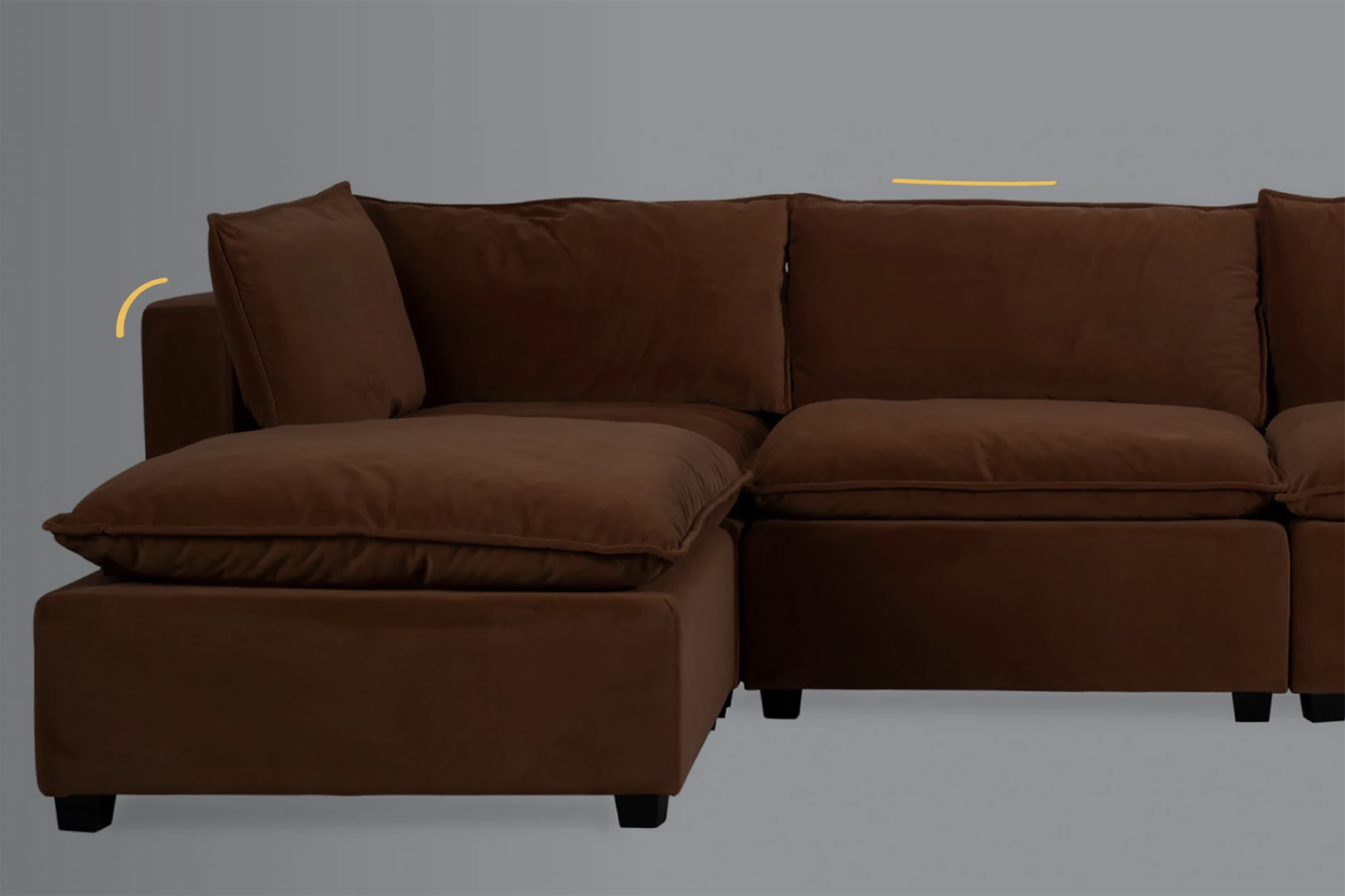 A brown couch
