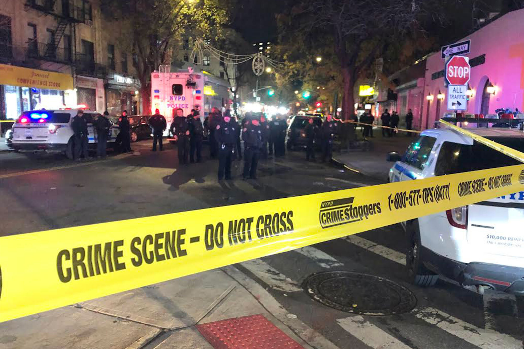 Scene at two officers shot at e187th st and Beaumont Ave in Bronx on Nov. 24, 2021.