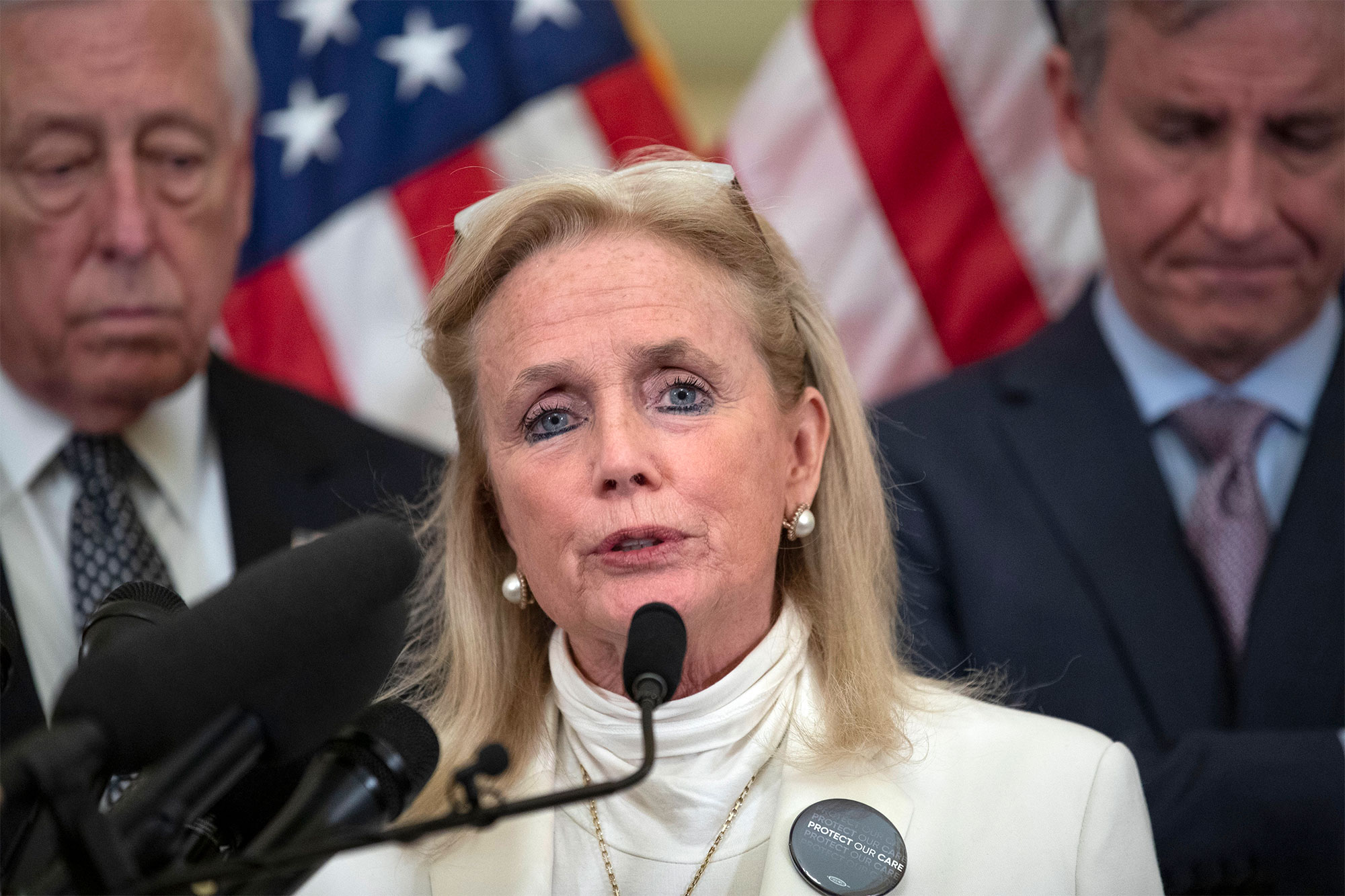 Rep. Debbie Dingell said items belonging to her late husband, Rep. John Dingell, were damaged.