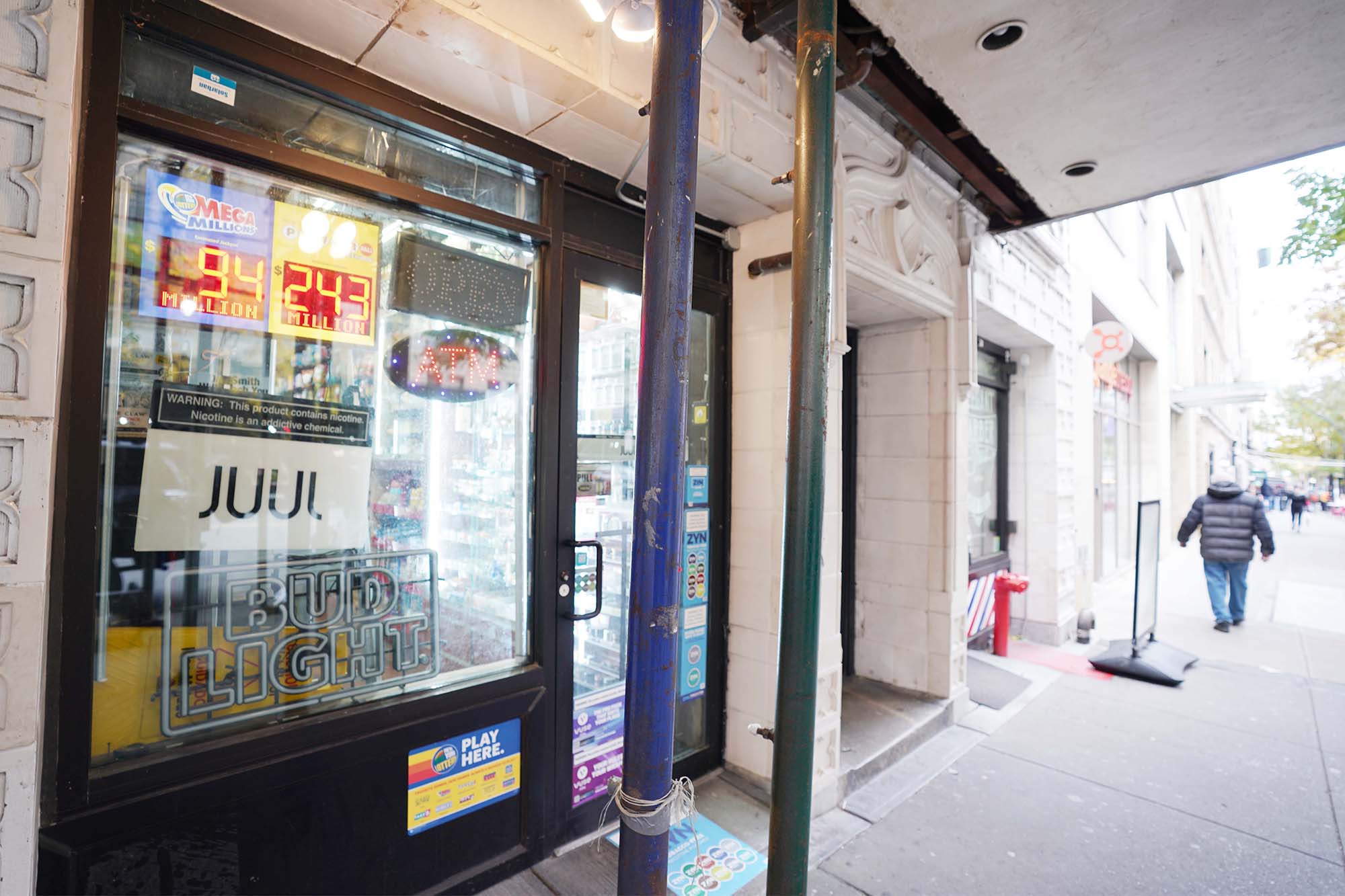 The Lucky Choice Convenience store in Manhattan where three winning lottery tickets were sold.
