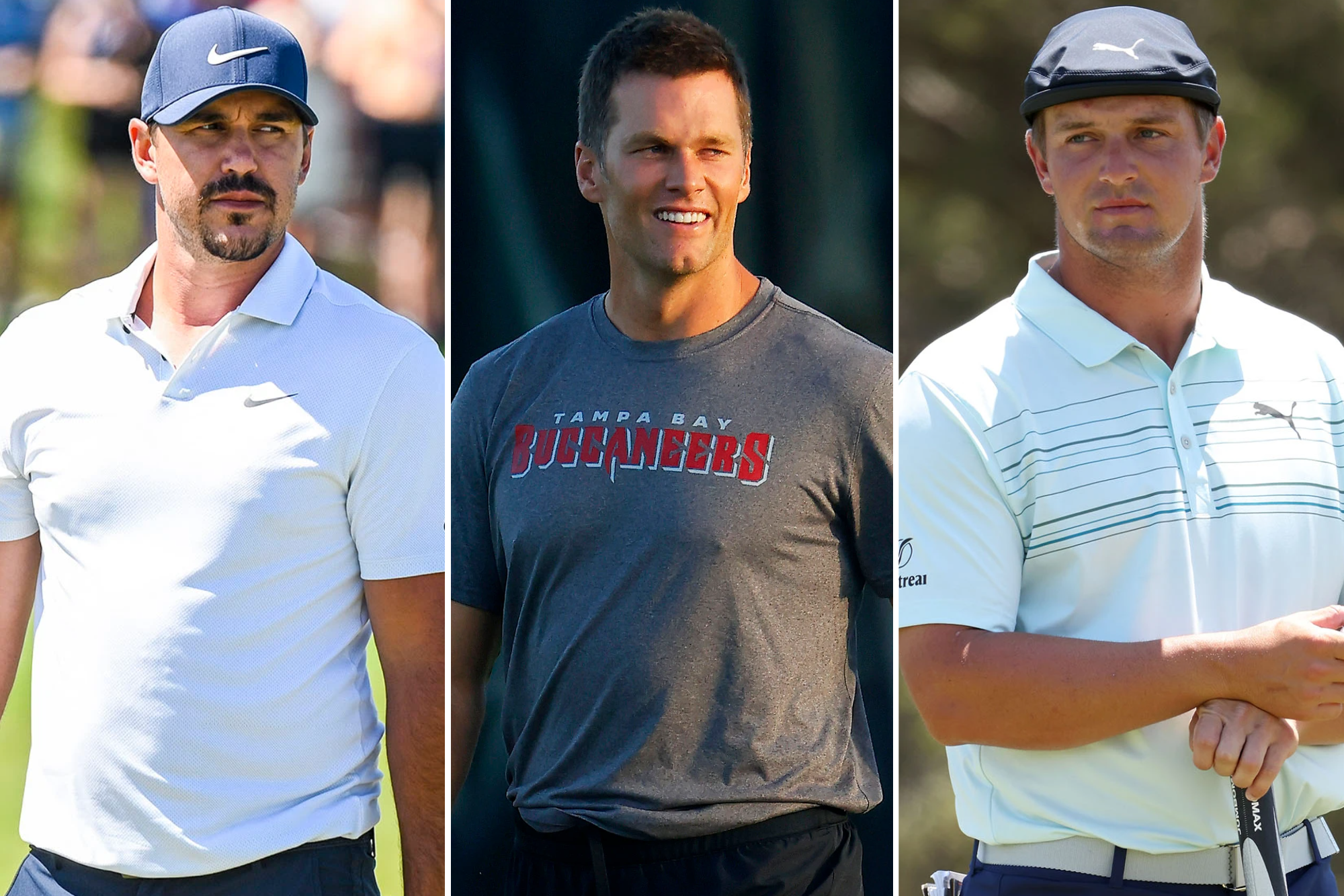 Buccaneers quarterback Tom Brady offers a course suggestion ahead of Brooks Koepka and Bryson DeChambeau's 