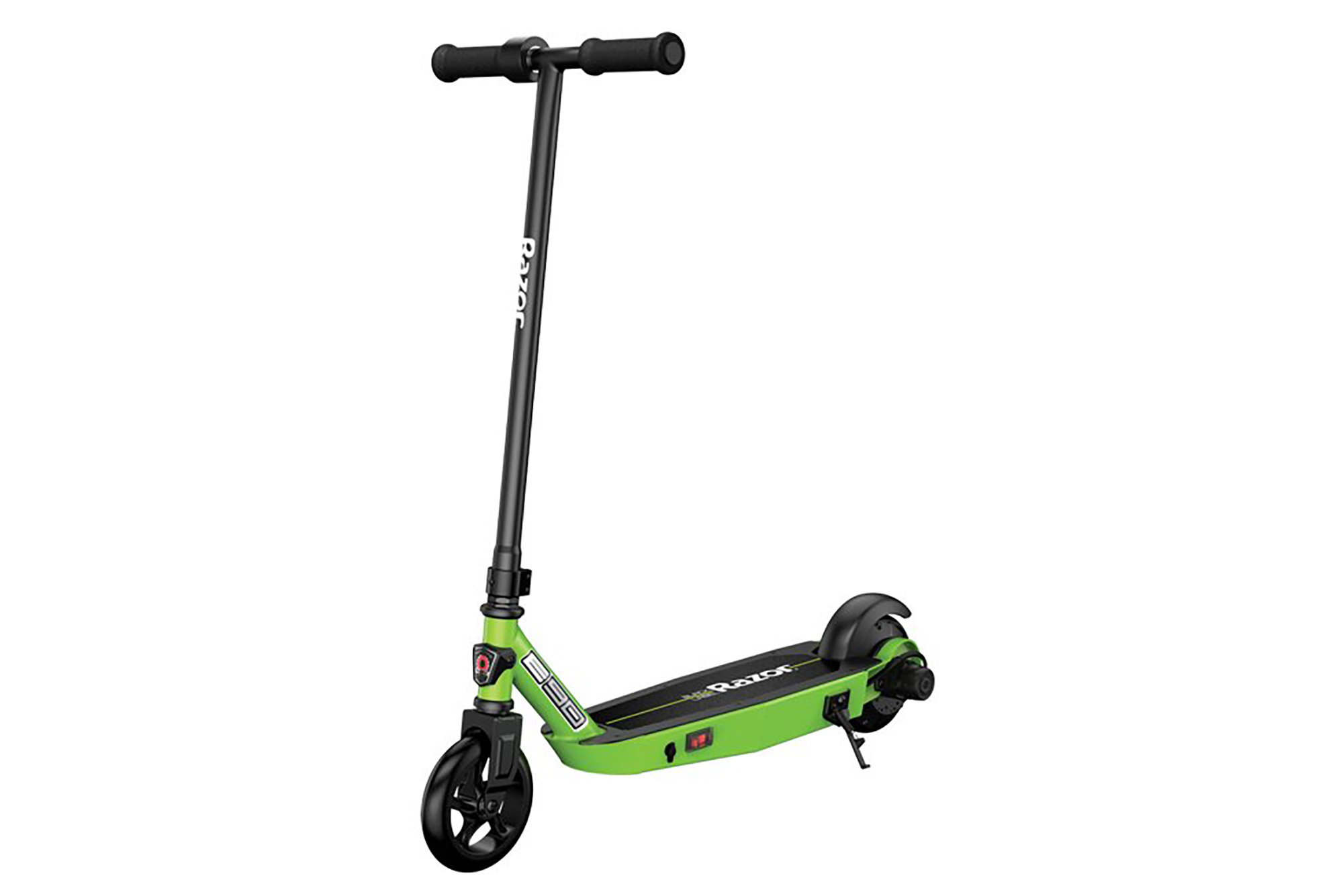 A green Razor scooter 