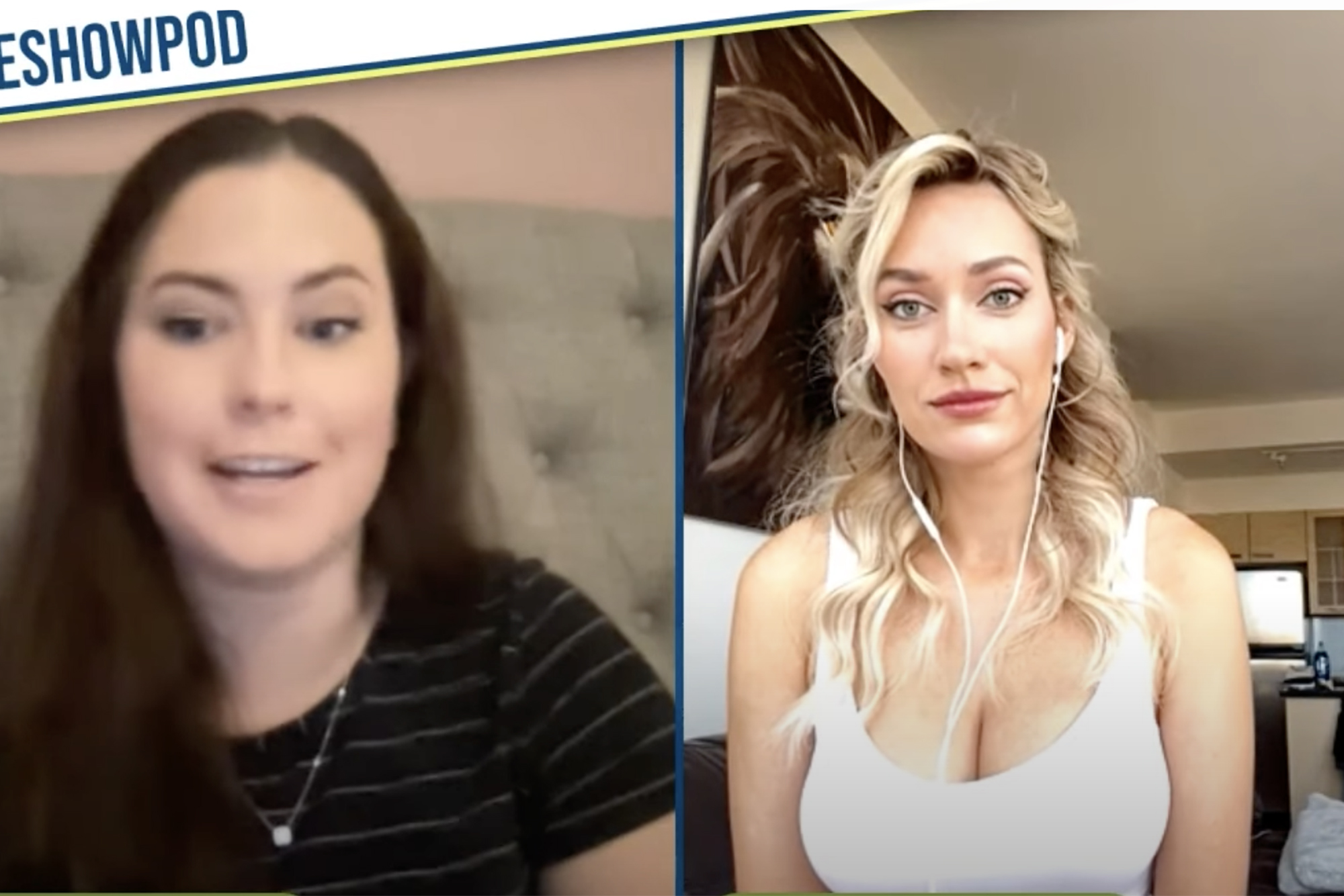 Paige Spiranac chats with Samantha Marks on 