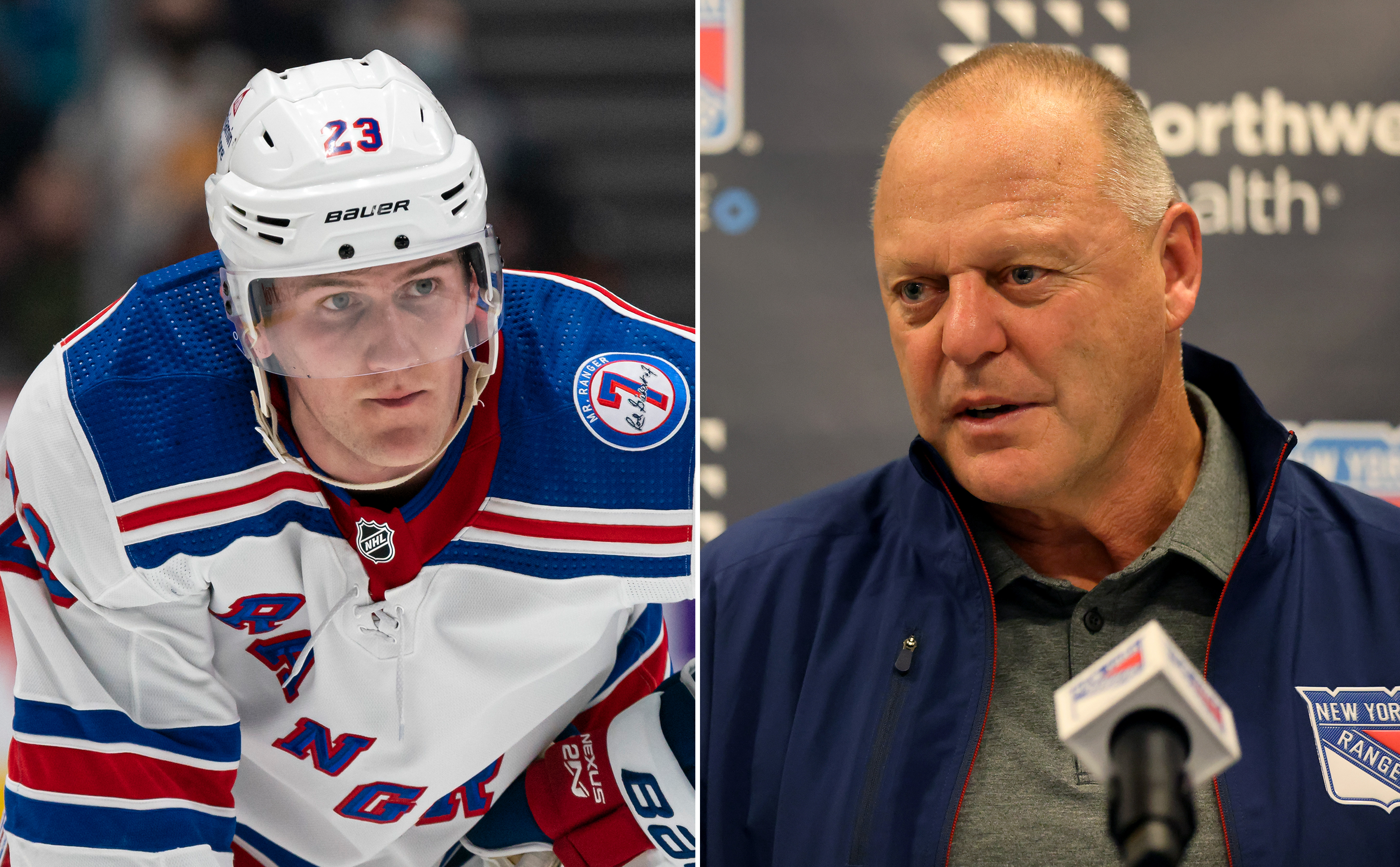 Adam Fox (left) and Gerard Gallant (right) both agree that the NHL made the right decision pulling out of the Olympics.