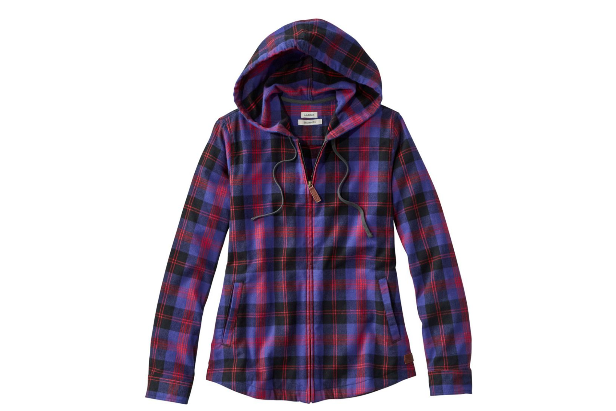 Scotch Plaid Flannel Shirt Relaxed Zip Hoodie