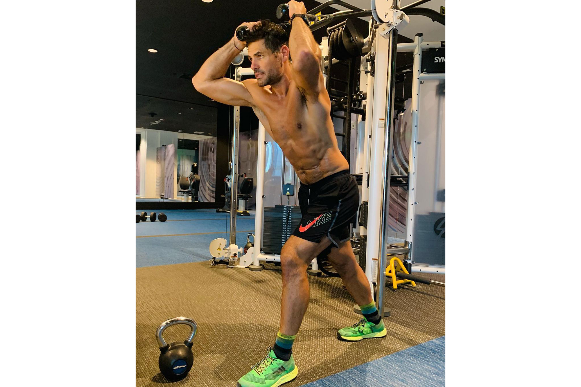 Wes Okerson in the gym