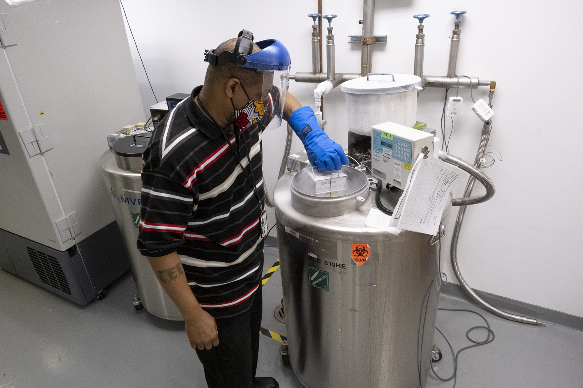 An army scientist in the lab.