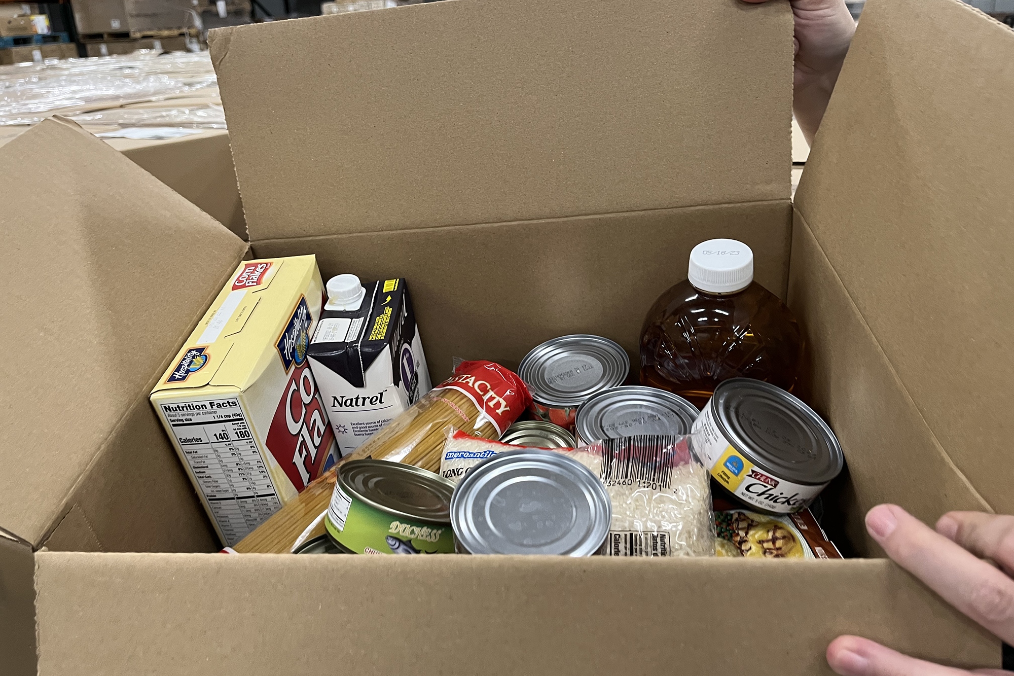 Food boxes like this are sent to