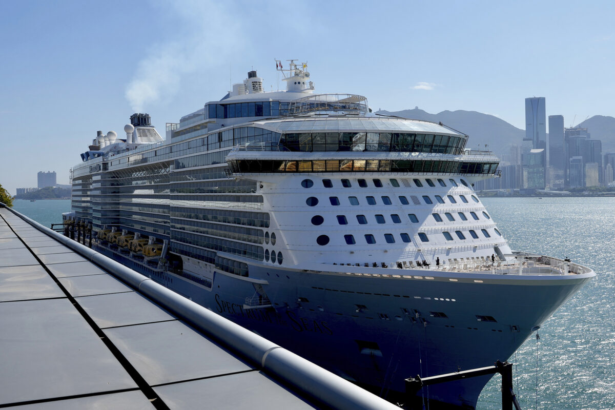 The Royal Caribbean’s Spectrum of the Seas ship was ordered to return to Hong Kong a day early on Jan. 5, 2022.