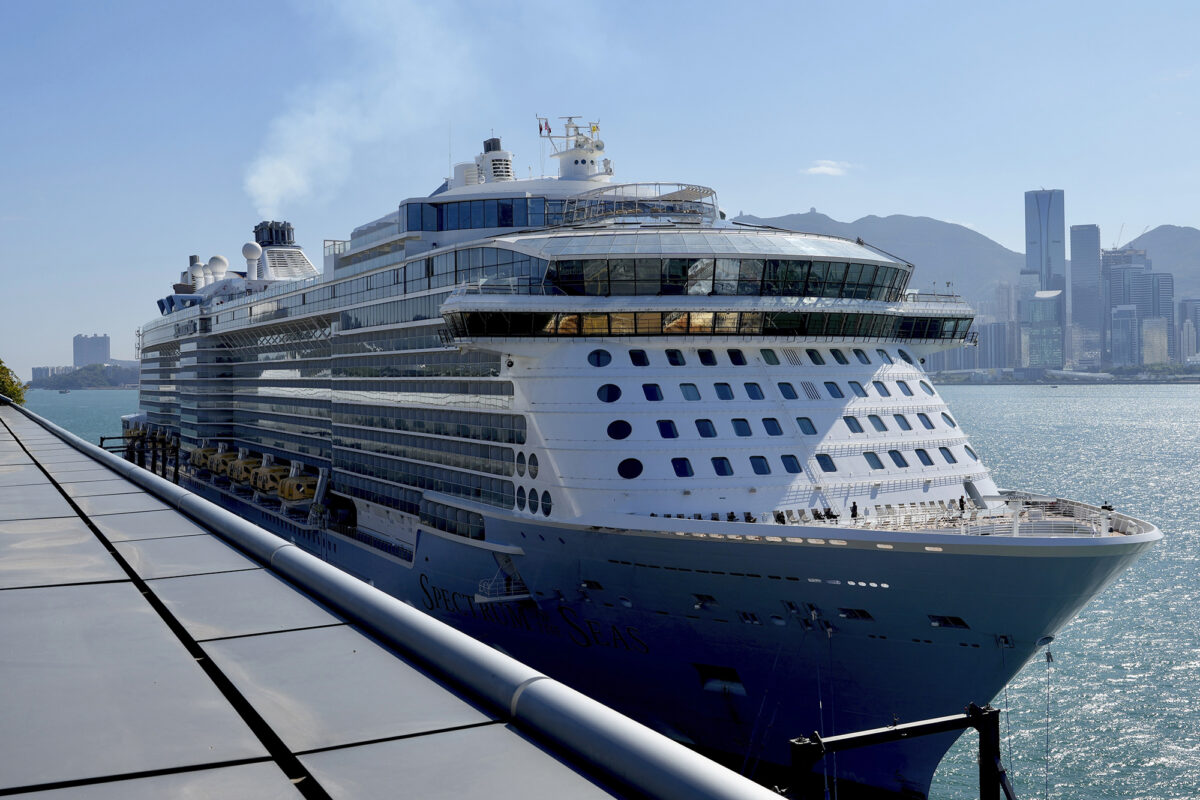 The Royal Caribbean’s Spectrum of the Seas ship was ordered to return to Hong Kong a day early on Jan. 5, 2022.